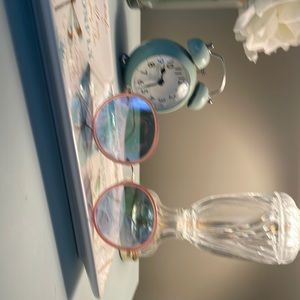Loft sunglasses with pink frames and mirrored lenses